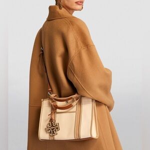 NWT - Tory Burch - Small Tory Canvas Tote - Coy Pink